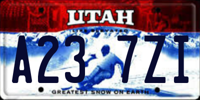 UT license plate A237ZI