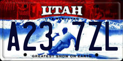 UT license plate A237ZL