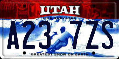 UT license plate A237ZS
