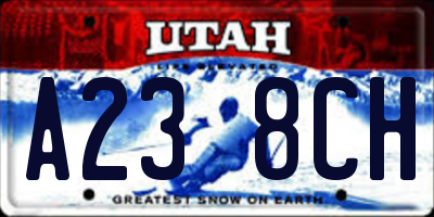 UT license plate A238CH