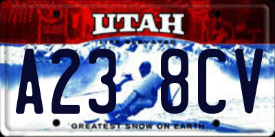 UT license plate A238CV