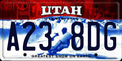 UT license plate A238DG