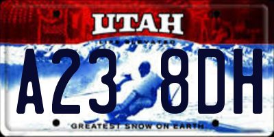 UT license plate A238DH
