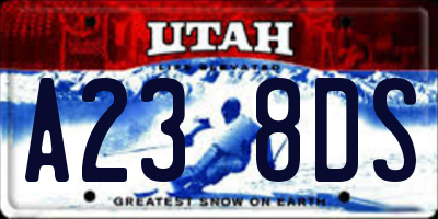 UT license plate A238DS