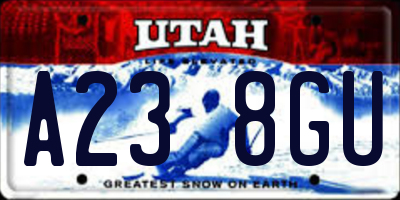 UT license plate A238GU