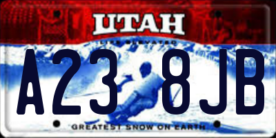 UT license plate A238JB