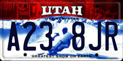 UT license plate A238JR
