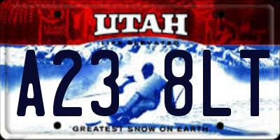 UT license plate A238LT