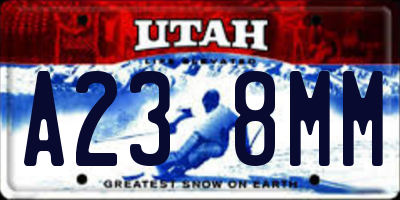 UT license plate A238MM