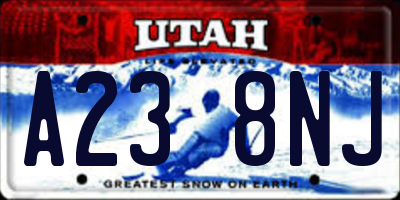 UT license plate A238NJ