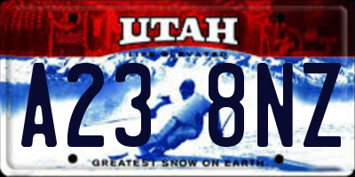 UT license plate A238NZ