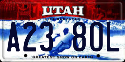 UT license plate A238OL