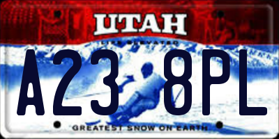 UT license plate A238PL