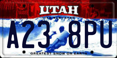 UT license plate A238PU
