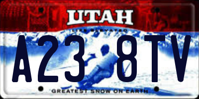UT license plate A238TV