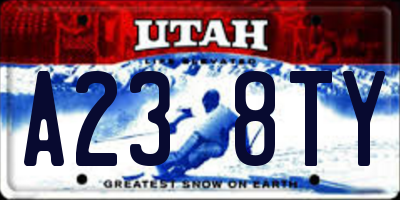 UT license plate A238TY
