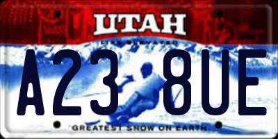 UT license plate A238UE