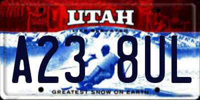 UT license plate A238UL
