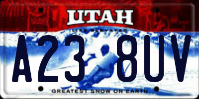 UT license plate A238UV
