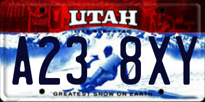 UT license plate A238XY