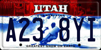 UT license plate A238YI