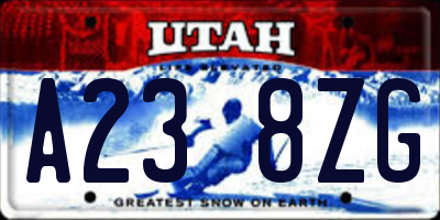UT license plate A238ZG