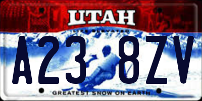 UT license plate A238ZV