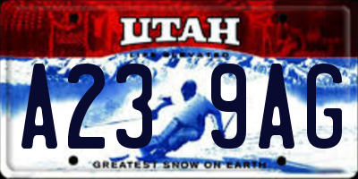 UT license plate A239AG