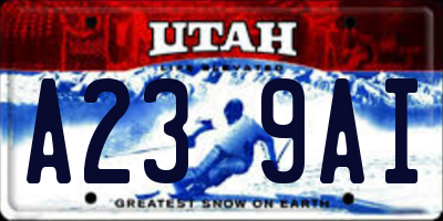 UT license plate A239AI