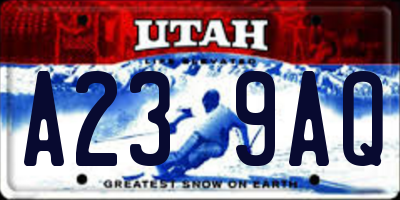 UT license plate A239AQ