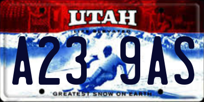 UT license plate A239AS