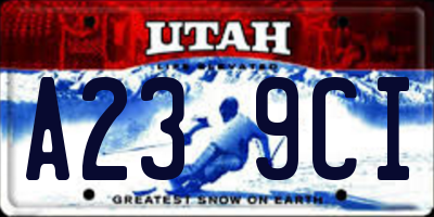 UT license plate A239CI