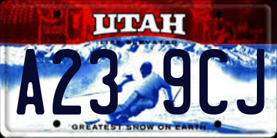 UT license plate A239CJ