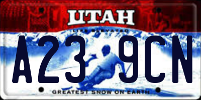 UT license plate A239CN
