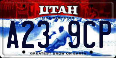 UT license plate A239CP