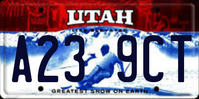 UT license plate A239CT