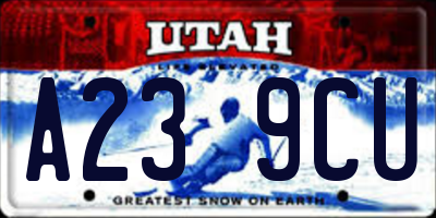 UT license plate A239CU