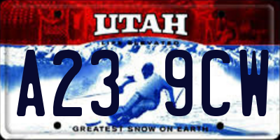 UT license plate A239CW