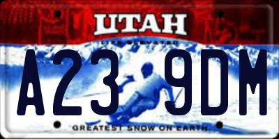 UT license plate A239DM