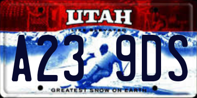 UT license plate A239DS