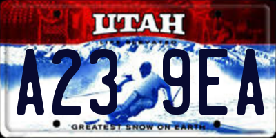 UT license plate A239EA