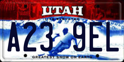 UT license plate A239EL