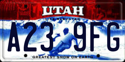 UT license plate A239FG