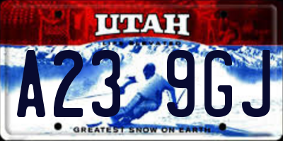 UT license plate A239GJ