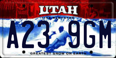 UT license plate A239GM