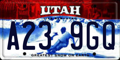 UT license plate A239GQ