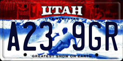 UT license plate A239GR
