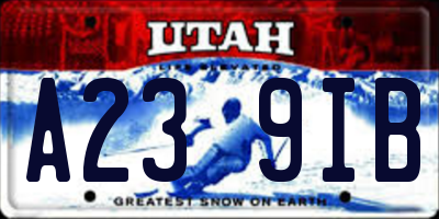 UT license plate A239IB