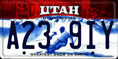 UT license plate A239IY