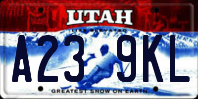 UT license plate A239KL